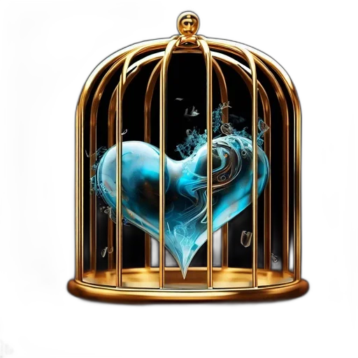 jewelry, crown, concept art, fantasy art, fire, golden, birdcage, holds transparent PNG cut-out