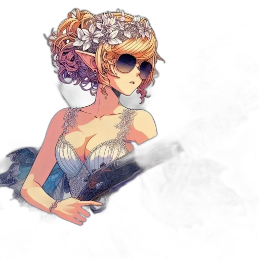 dress, crown, staff, mask, fantasy art, watercolor, concept art, pixel art transparent PNG cut-out