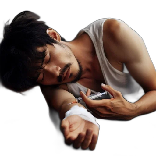 weapon, photorealistic, oil painting, watercolor, concept art, unconscious, young, man transparent PNG cut-out