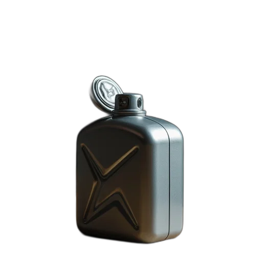 bottle, weapon, crown, jewelry, 3d render, photorealistic, concept art, fuel transparent PNG cut-out