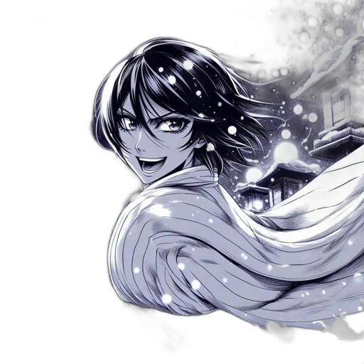 sword, fantasy art, comic book art, concept art, watercolor, underwater, fire, snow transparent PNG cut-out
