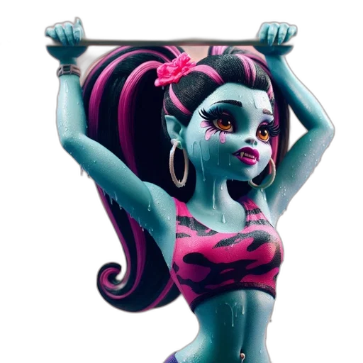 concept art, 3d render, fantasy art, comic book art, neon, anime, figure, woman transparent PNG cut-out