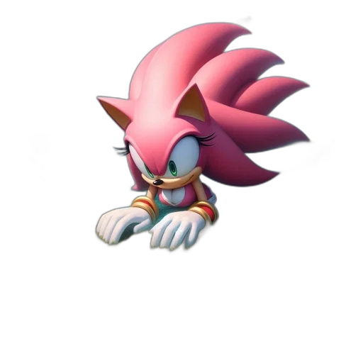 animal, creature, hair, weapon, 3d render, concept art, vaporwave, pixel art transparent PNG cut-out