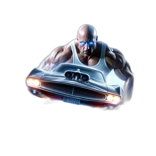 car, concept art, comic book art, cyberpunk, 3d render, imposing, figure, glowing transparent PNG cut-out