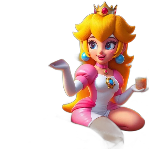 crown, dress, 3d render, concept art, pixel art, fantasy art, pizza, hut transparent PNG cut-out