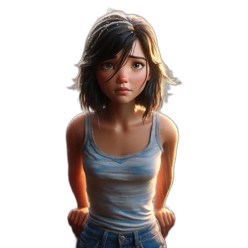 face, weapon, dress, concept art, photorealistic, fantasy art, 3d render, blue transparent PNG cut-out