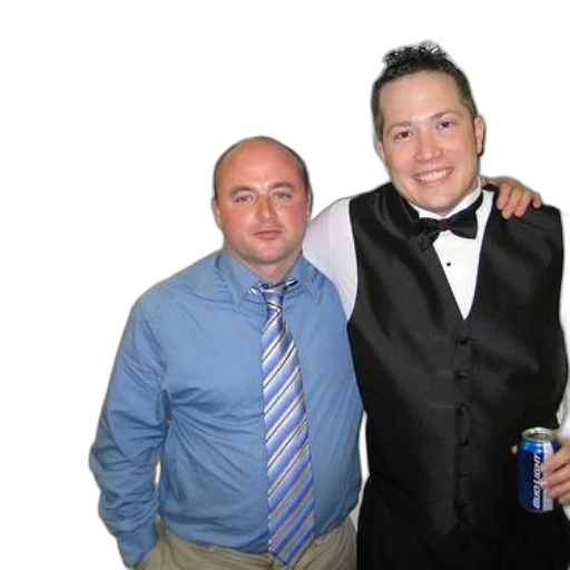 staff, two, men, pose transparent PNG cut-out