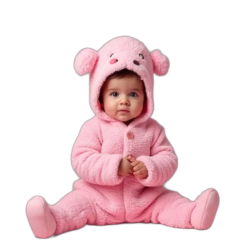animal, creature, pink, poodle, costume, featured, cute, baby transparent PNG cut-out