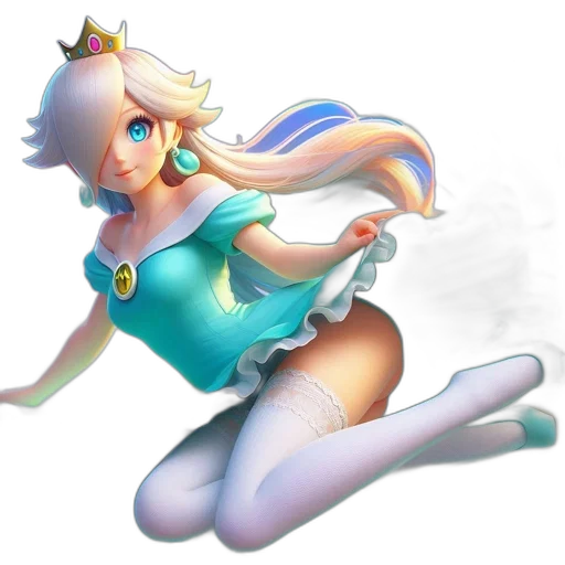 dress, staff, crown, weapon, concept art, 3d render, fantasy art, pixel art transparent PNG cut-out