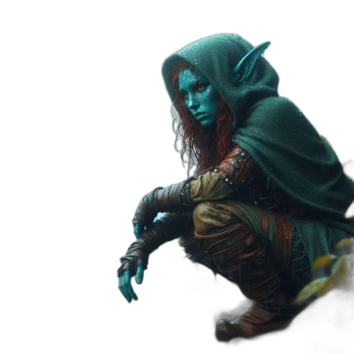 staff, creature, mask, concept art, fantasy art, 3d render, photorealistic, green transparent PNG cut-out