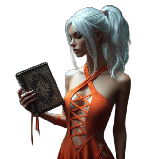 dress, staff, face, fantasy art, concept art, comic book art, photorealistic, dark transparent PNG cut-out