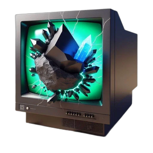 robot, furniture, weapon, jewelry, 3d render, vaporwave, cyberpunk, concept art transparent PNG cut-out
