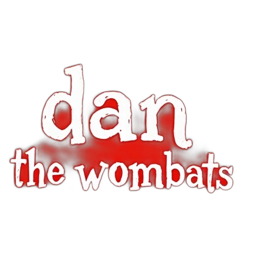 white, text, red, words, dan, wombats, poster transparent PNG cut-out