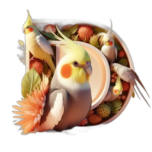 food, animal, photorealistic, 3d render, concept art, fantasy art, earth tones, elaborate transparent PNG cut-out