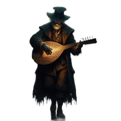 hat, jacket, mask, staff, concept art, fantasy art, pixel art, watercolor transparent PNG cut-out