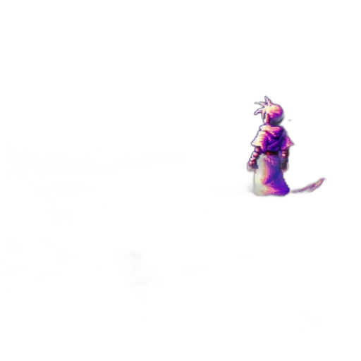 dragon, creature, robot, animal, pixel art, 3d render, concept art, vaporwave transparent PNG cut-out