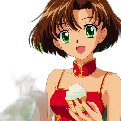 anime, vaporwave, photorealistic, cartoon, green, animated, woman, wears transparent PNG cut-out