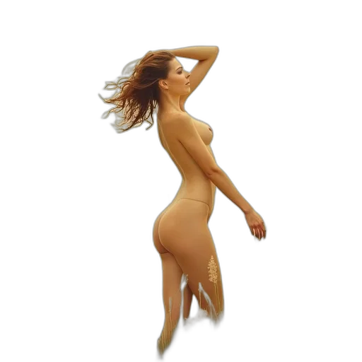 dress, hair, creature, jewelry transparent PNG cut-out