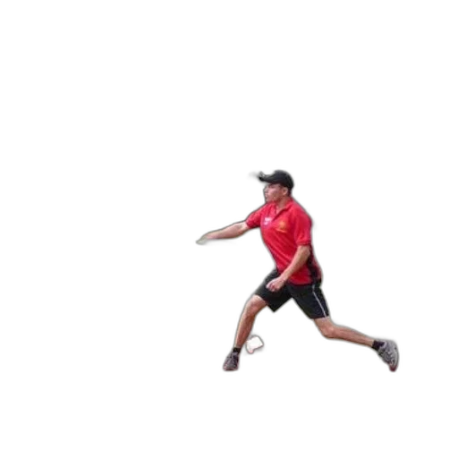 shoes, 3d render, pixel art, photorealistic, man, red, shirt, black transparent PNG cut-out