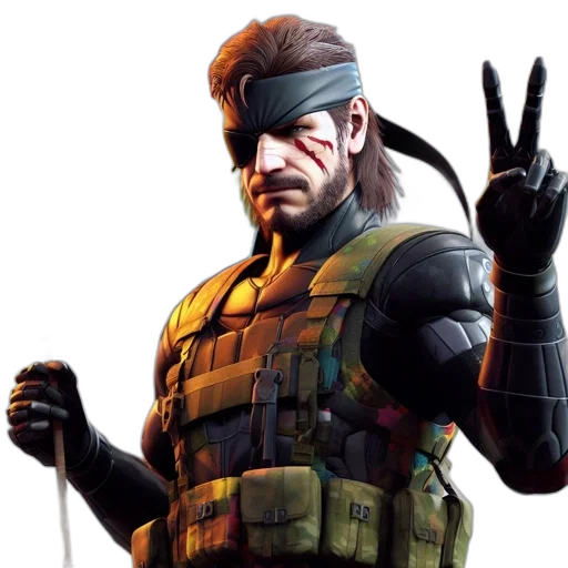 weapon, cyberpunk, concept art, 3d render, comic book art, rugged, masked, man transparent PNG cut-out