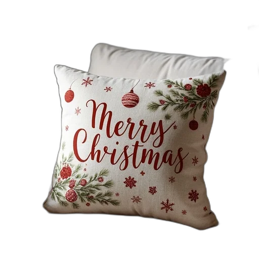 merry, christmas, cushions, decorative transparent PNG cut-out