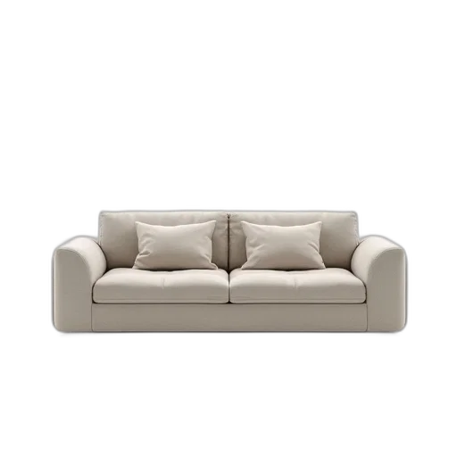 furniture, 3d render, photorealistic, earth tones, monochrome, modern, minimalist, couch transparent PNG cut-out