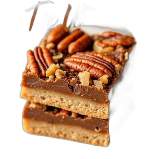 food, crown, close-up, image, pecan, pie, bar, golden-brown transparent PNG cut-out