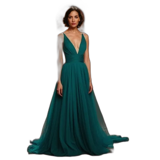 dress, green, earth tones, dita transparent PNG cut-out