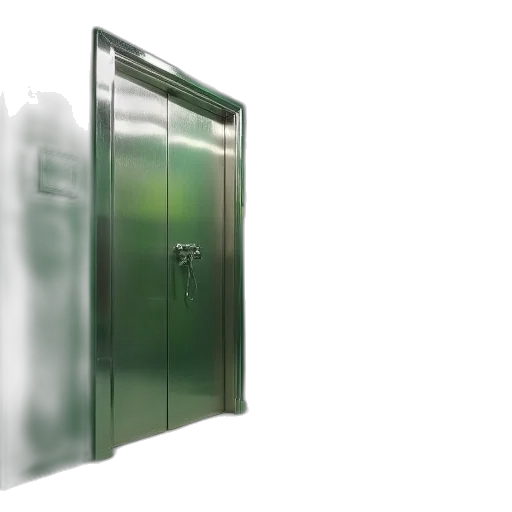 3d render, photorealistic, green, stainless, steel, shower, arrow transparent PNG cut-out
