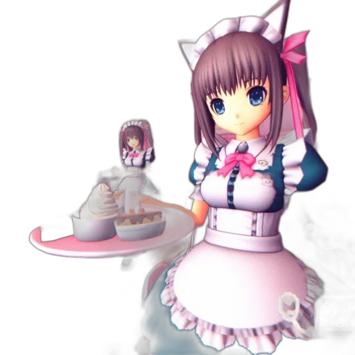 robot, food, staff, dress, 3d render, concept art, pixel art, anime transparent PNG cut-out