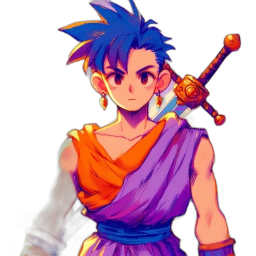 staff, sword, weapon, dragon, pixel art, fantasy art, concept art, anime transparent PNG cut-out