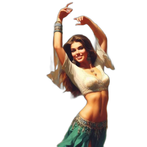 jewelry, fantasy art, oil painting, concept art, photorealistic, underwater, woman, middle transparent PNG cut-out