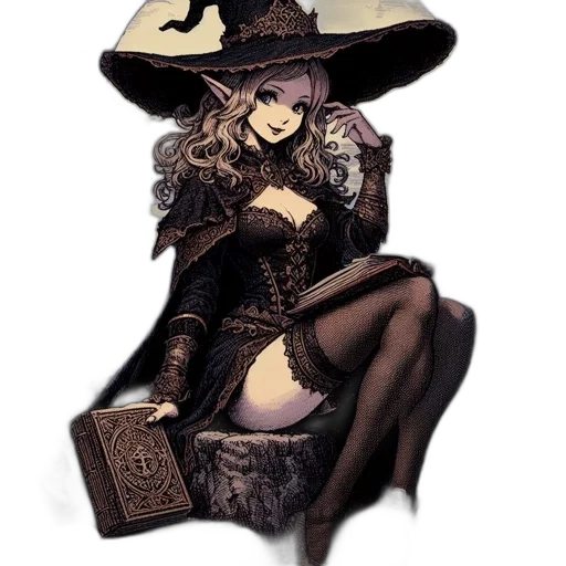 hat, dress, mask, staff transparent PNG cut-out