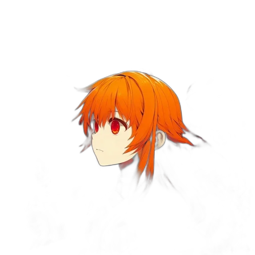 face, crown, staff, hair, anime, pixel art, concept art, 3d render transparent PNG cut-out