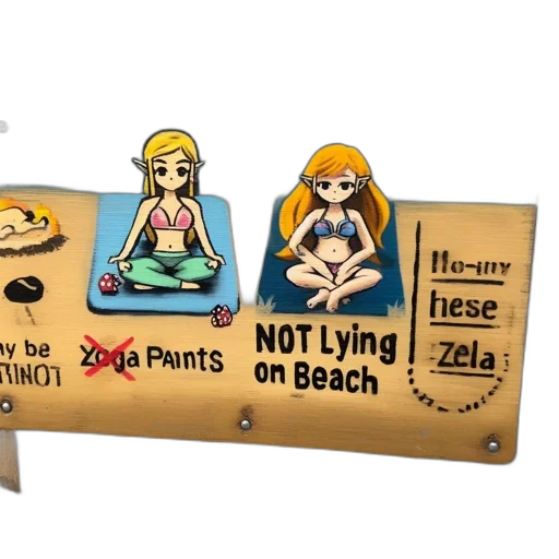 concept art, pixel art, beach, wooden, signboard, displays, two, animated transparent PNG cut-out