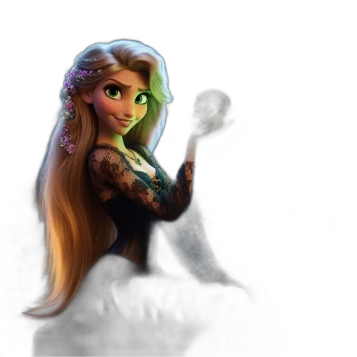 hair, dragon, fantasy art, concept art, 3d render, cartoon, snow, outer space transparent PNG cut-out