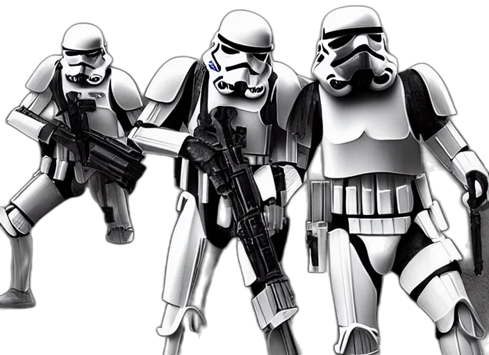 concept art, comic book art, photorealistic, 3d render, stormtrooper, dirty, war, battlefield transparent PNG cut-out