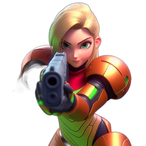 weapon, robot, staff, concept art, 3d render, pixel art, comic book art, animated transparent PNG cut-out