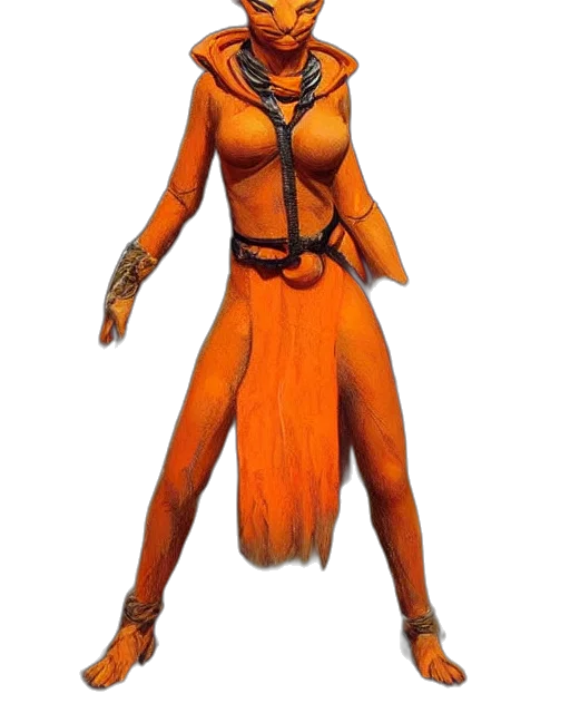staff, creature, dress, mask transparent PNG cut-out