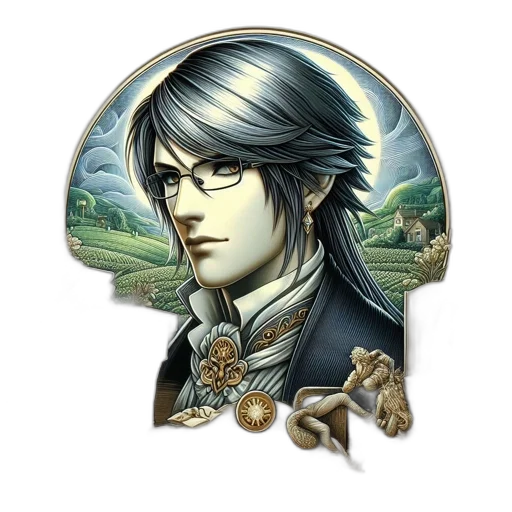 face, staff, mask, jewelry, fantasy art, concept art, pixel art, photorealistic transparent PNG cut-out