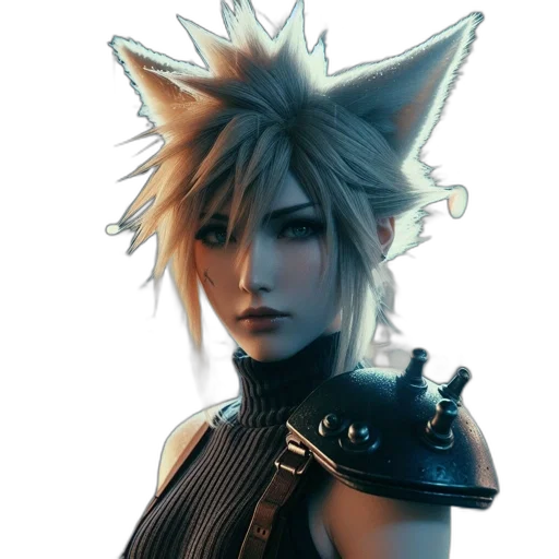 staff, animal, weapon, concept art, fantasy art, cyberpunk, 3d render, character transparent PNG cut-out