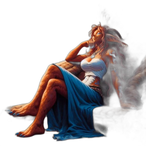 dress, concept art, fantasy art, photorealistic, comic book art, fog, fire, underwater transparent PNG cut-out