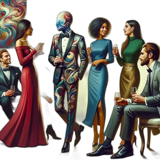 dress, concept art, comic book art, fantasy art, photorealistic, outer space, fire, colorful transparent PNG cut-out