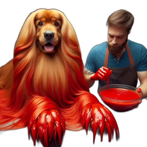 creature, animal, hair, food, concept art, photorealistic, fantasy art, 3d render transparent PNG cut-out