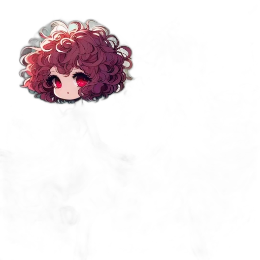 hair, creature, crown, face, pixel art, watercolor, concept art, anime transparent PNG cut-out