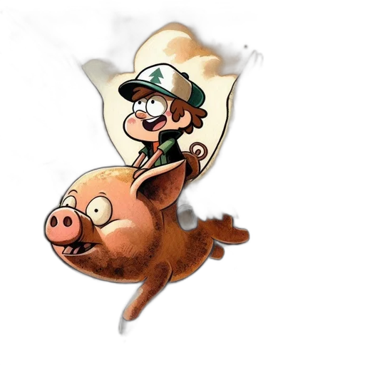 animal, hat, concept art, 3d render, pixel art, watercolor, boy, curly transparent PNG cut-out