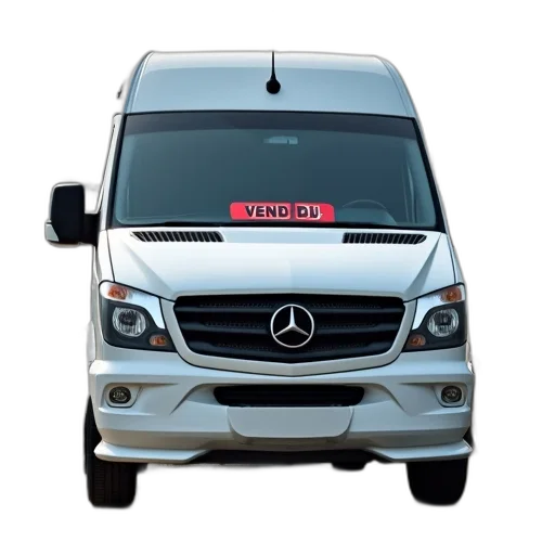 car, 3d render, photorealistic, white, van, red, vendu, sticker transparent PNG cut-out