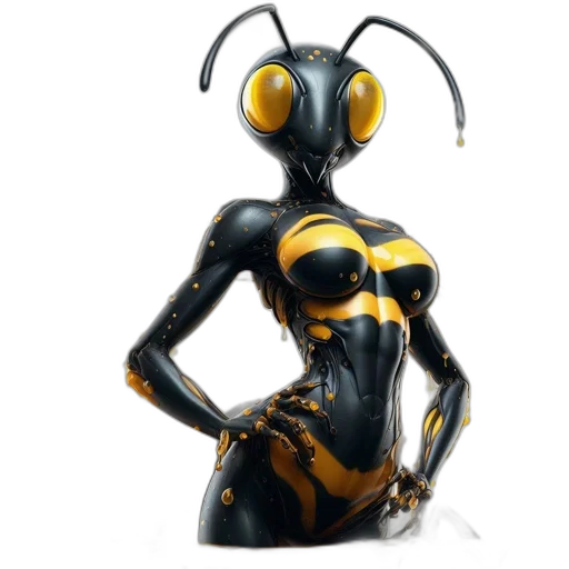 robot, animal, creature, dress, concept art, 3d render, fantasy art, comic book art transparent PNG cut-out