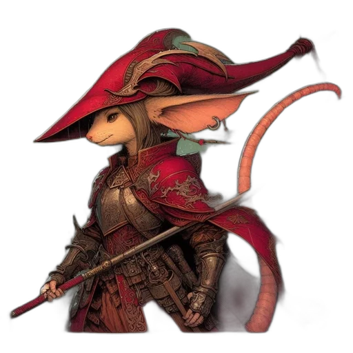 hat, dragon, staff, weapon, concept art, fantasy art, 3d render, photorealistic transparent PNG cut-out
