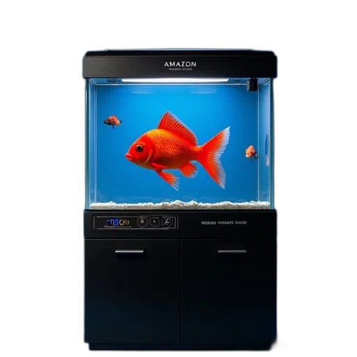 animal, 3d render, underwater, black, aquarium, blue, background, red transparent PNG cut-out